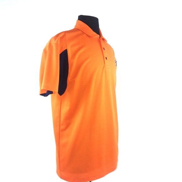 AUBURN Tigers Mesh Polo Shirt SM MED Orange Blue Logo - Picture 4 of 12